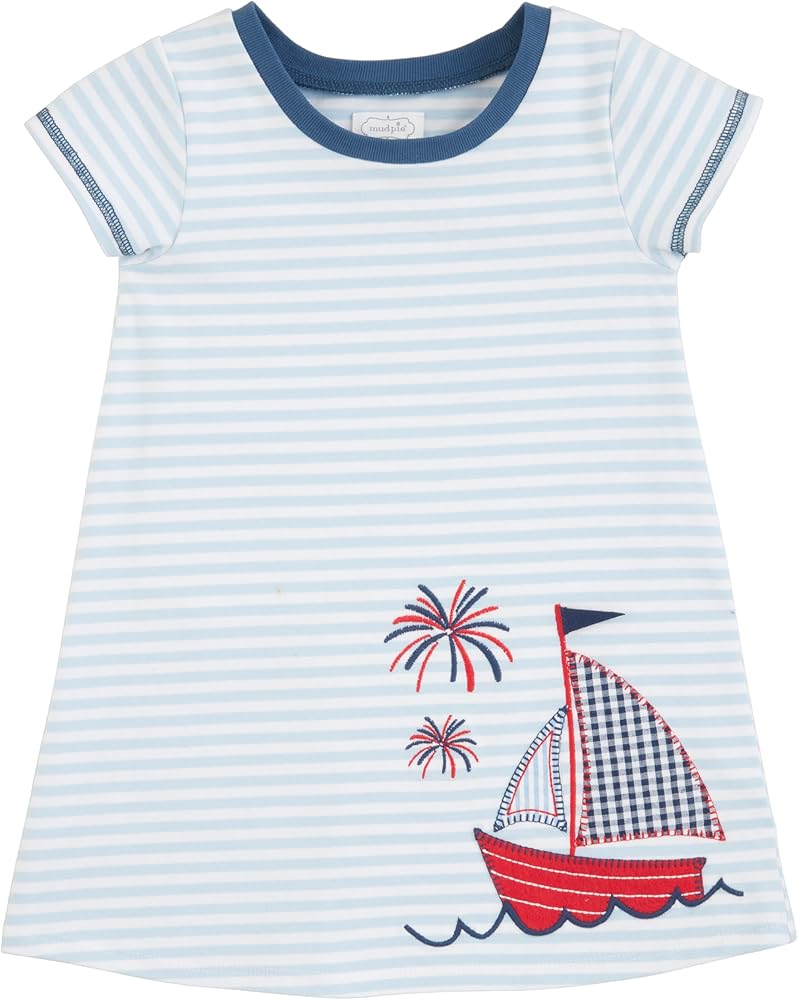 Mud Pie Girl Sailboat Tshirt Dress