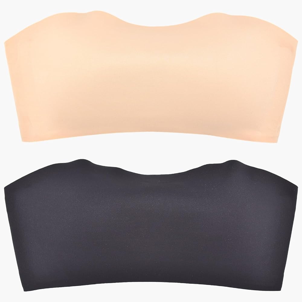 Teens Strapless Bras Bandeau Tube Top Training Bras for Girls 10-12 12-14 14-16,32A 34A 36A 38A Push Up Bras