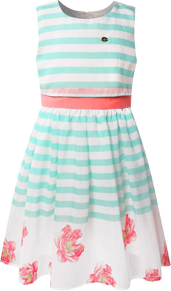 Bonny Billy Girls Easter Dress Elegant Pleated Clothes for Kids 3t-11t