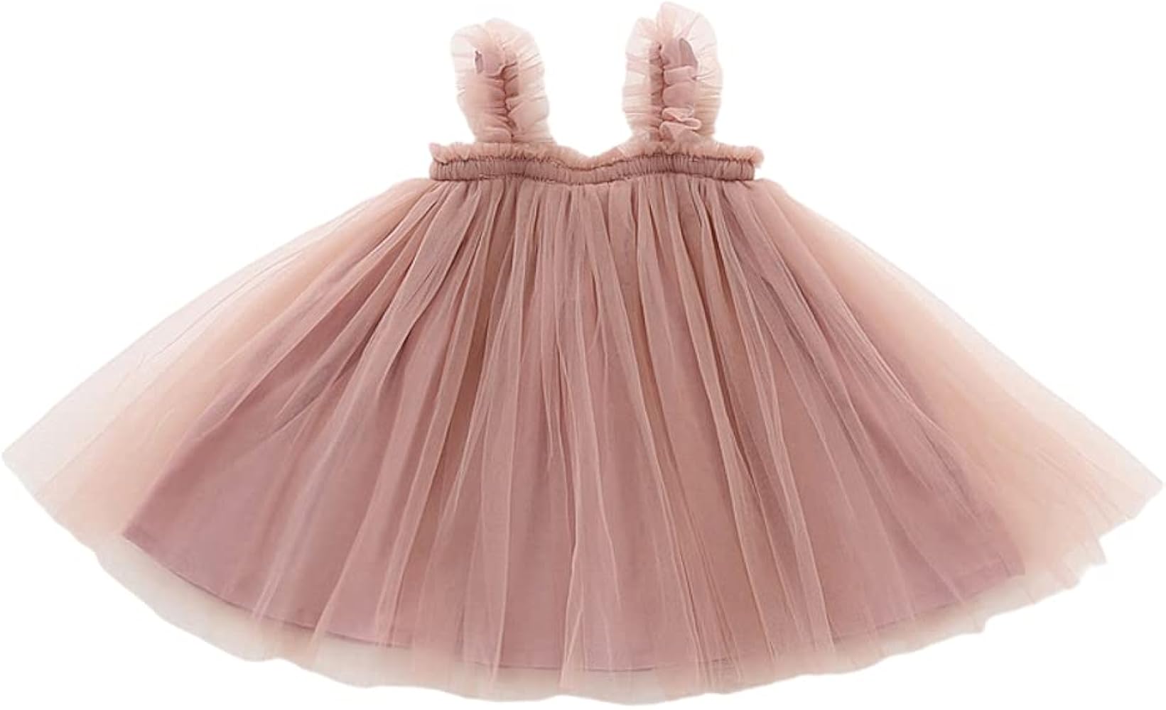 Summer Ruffle Sleeveless Sundress Girls Princess Mesh Tutu Dress