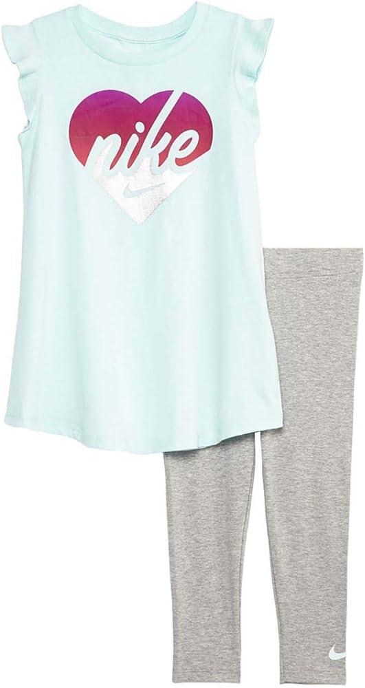 Nike Toddler Girls Heart Cotton Tunic & Cotton Legging 2 Piece Set