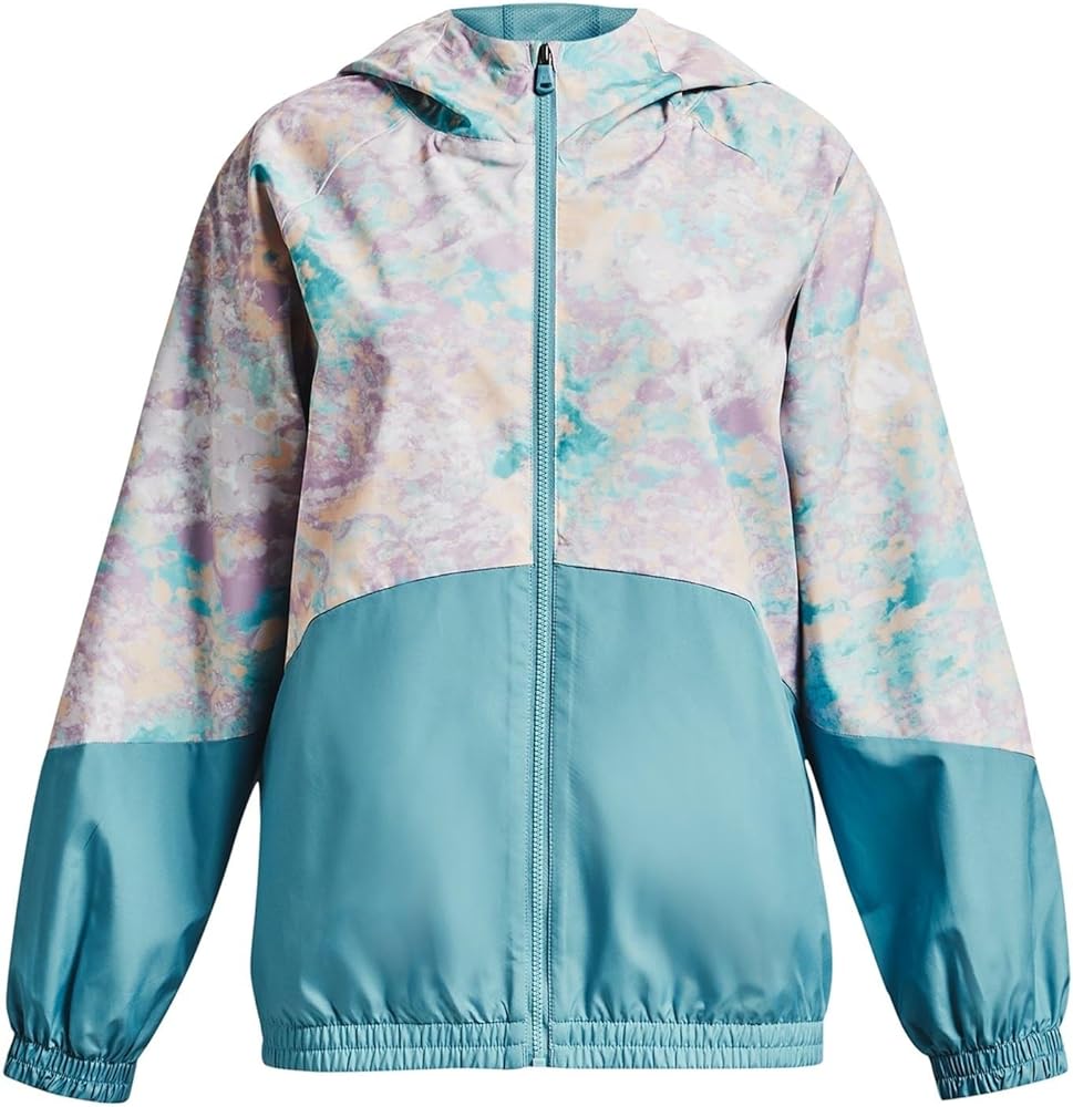 Under Armour Girls' Woven Printed Full-Zip Jacket