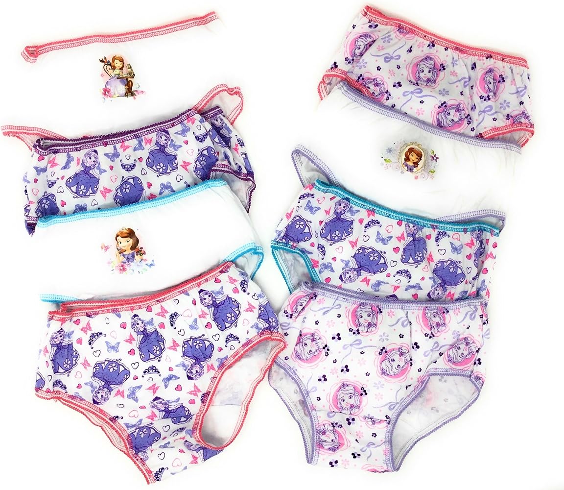 Disney Junior Sofia The First 8-Pack Girls Panties Underwear