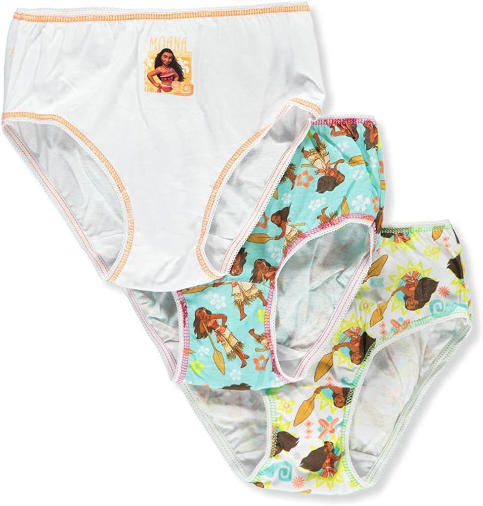 Disney Moana Girls' 3-Pack Briefs Panties Princess Toddler Little Big Kid 8