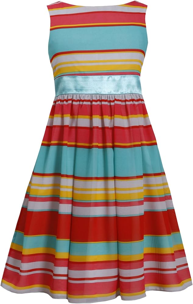 Bonnie Jean Girls' Stripe Chiffon Dress