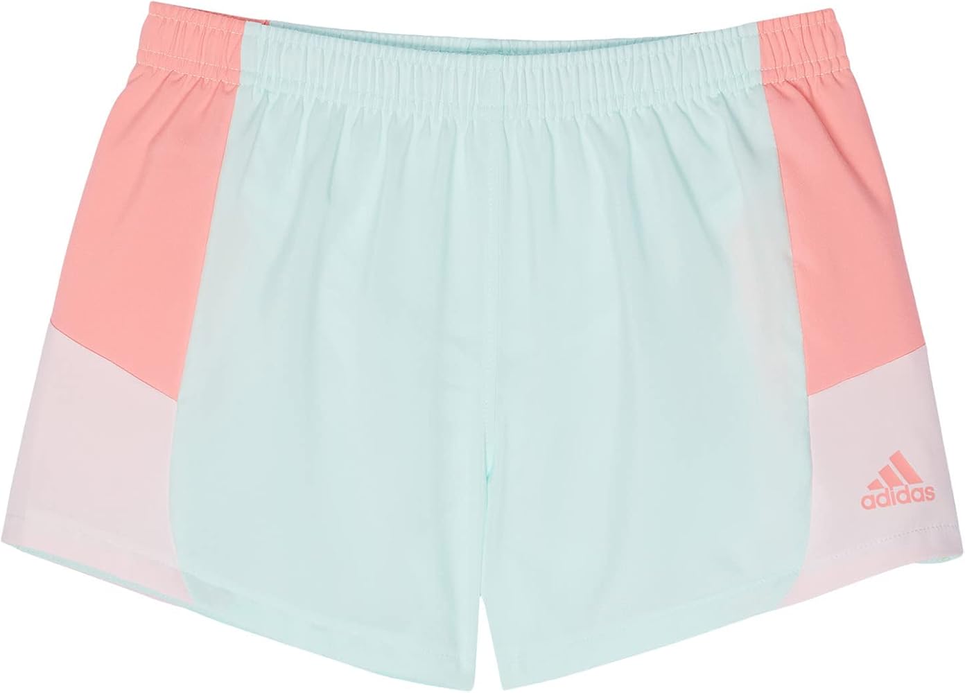 adidas Girls' Elastic Waistband Colorblock Woven Short