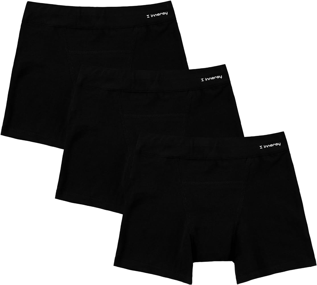 INNERSY Girls Period Trunks Underwear Cotton First Starter for Teen Aged 8-16 Panties 3 Pack