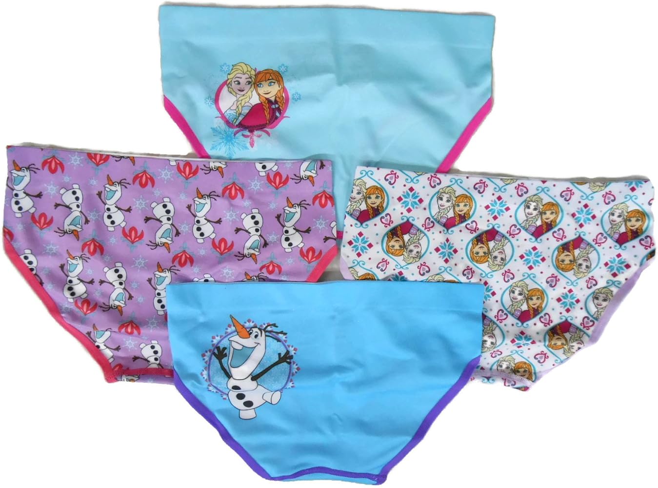 Handcraft Frozen 4-Pack Little Big Girls Seemless Hipsters Sizes 6-16 Tagless Spandex Boxed