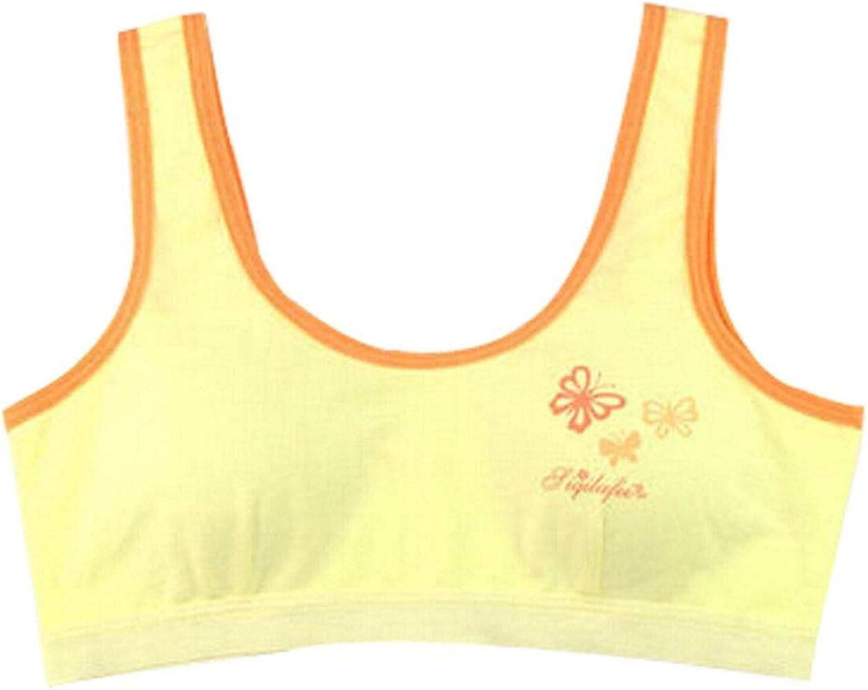 George & Jimmy Training Bras Girl Cotton Underwear Movement Vest Yellow