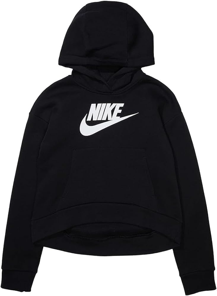 Nike Sportswear Club Fleece Pullover Hoodie Girls Black