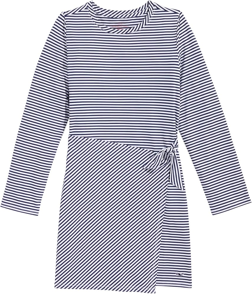 vineyard vines One Size Girls' Long Sleeve Asymmetric Sankaty Dress