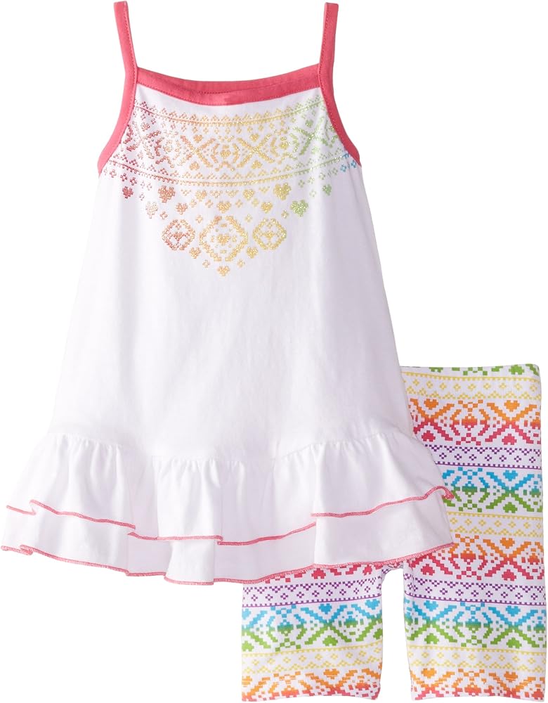 Little Girls' Geometric Pattern Short Set