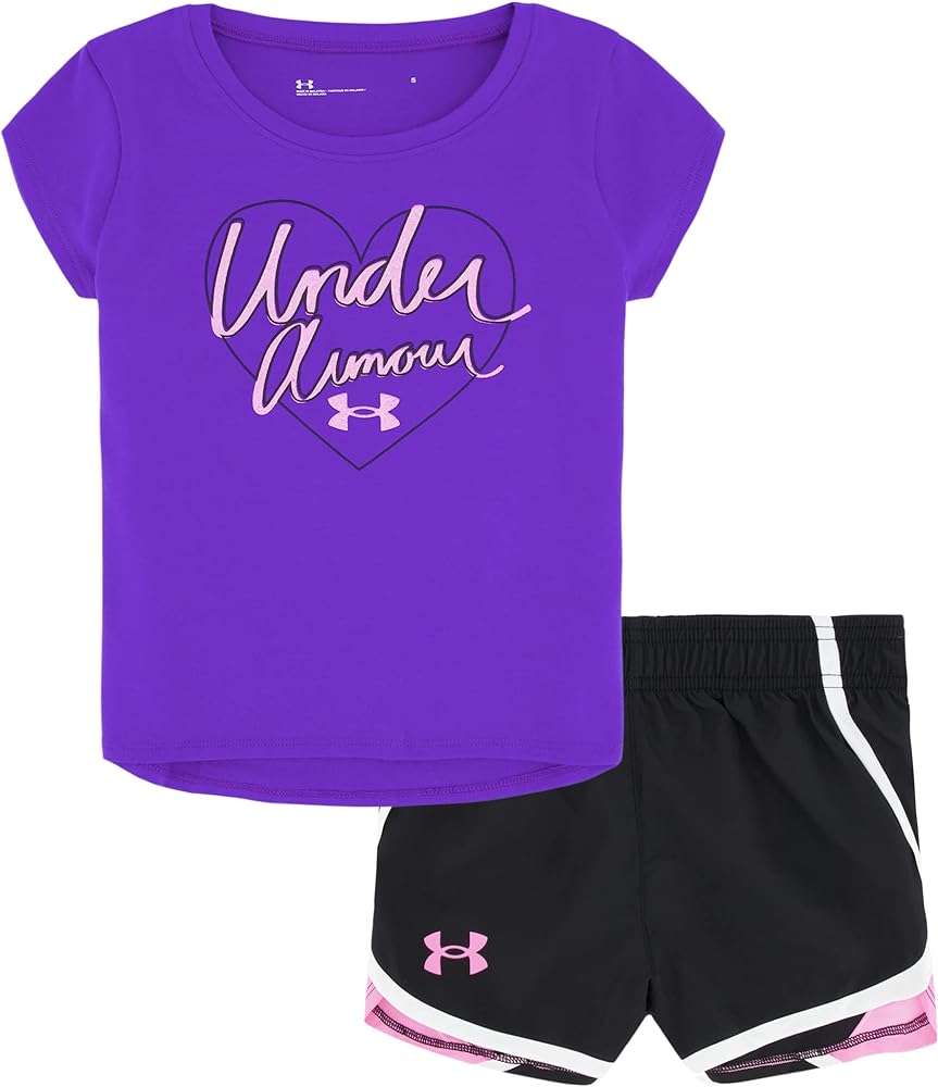 Under Armour baby-girls Ua Terrazzo Leopard Heart SetShort Set