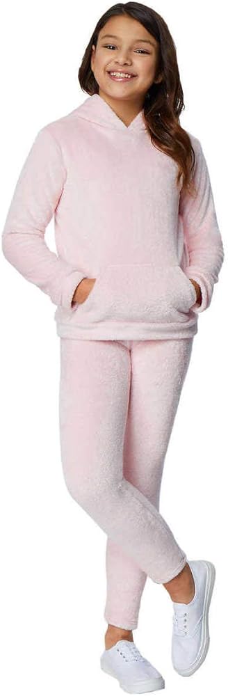 32 Degrees Heat Girls Hoodie & Leggings Set (Pink, X-Small 3/4)