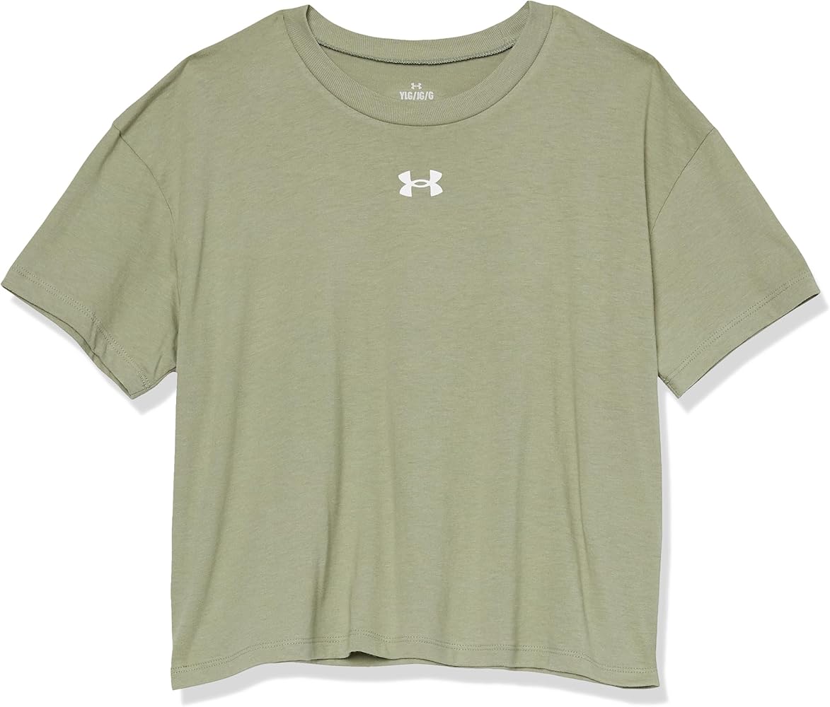 Under Armour Girls' Crop Sportstyle Logo Short Sleeve