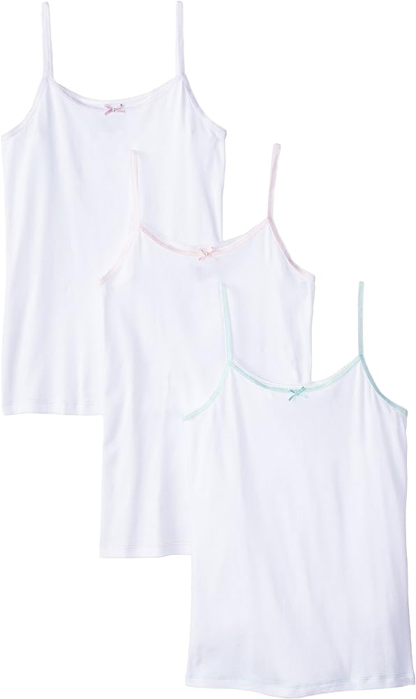 Trimfit Little Girls' Camisole Undershirt 100 Percent Combed Cotton 3-Pack