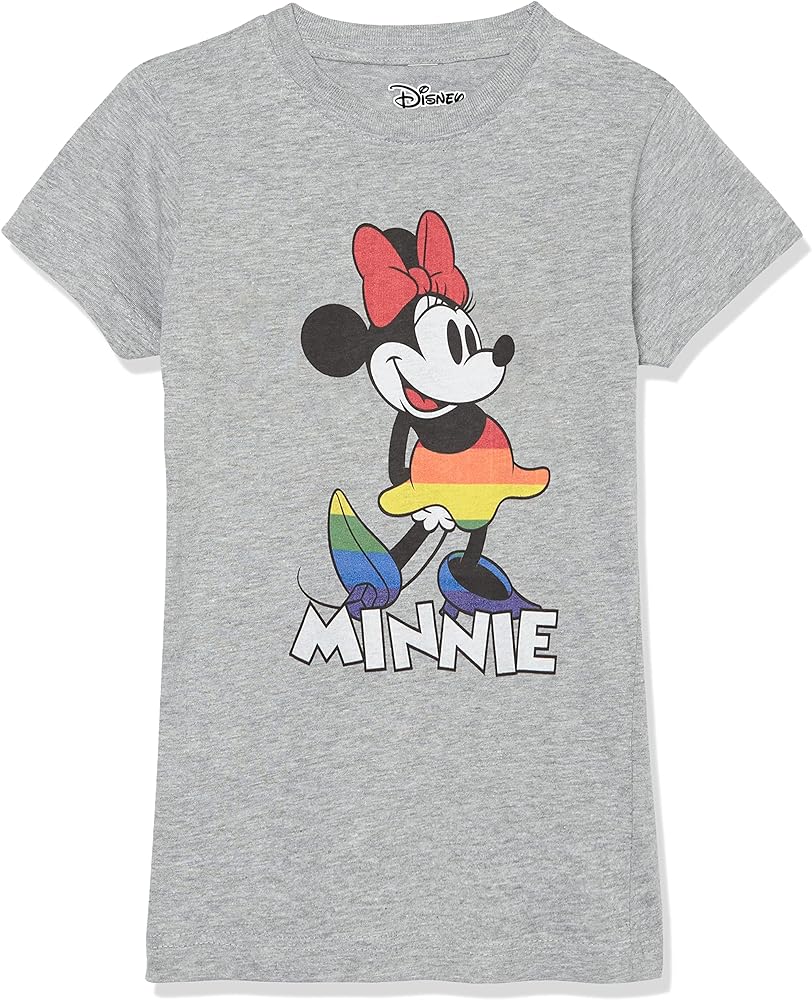 Disney Little, Big Mouse Minnie Dress Pride Girls Short Sleeve Tee Shirt