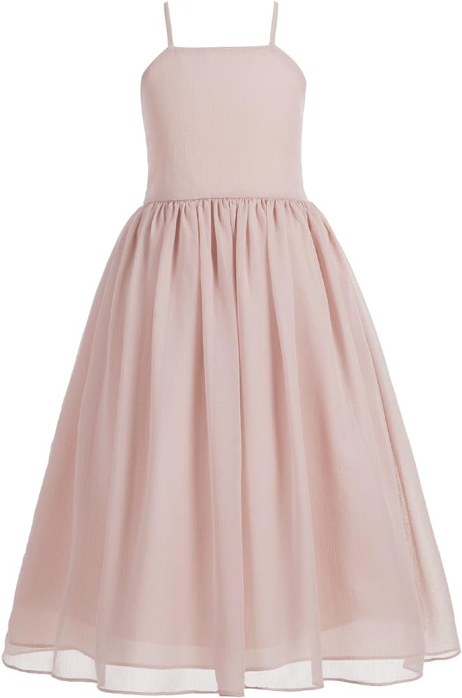 Criss Cross Chiffon Formal Flower Girl Dresses Junior Bridesmaid Dress Reception Dress