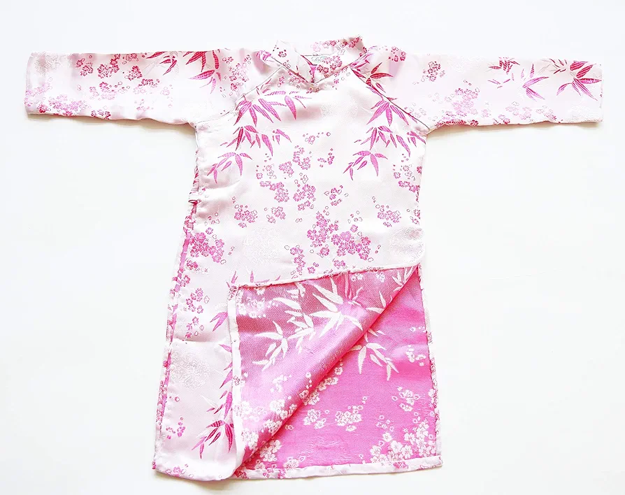 Vietnamese Traditional Dress for Children - Pink Dress/Size#6 - Similar to US Size 4T