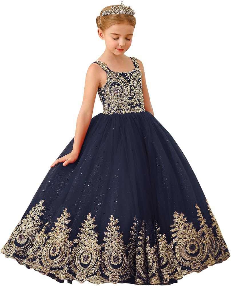 ABAO SISTER Flower Girl Princess Pageant Dress Kids Party Prom Ball Gowns Formal Dresses