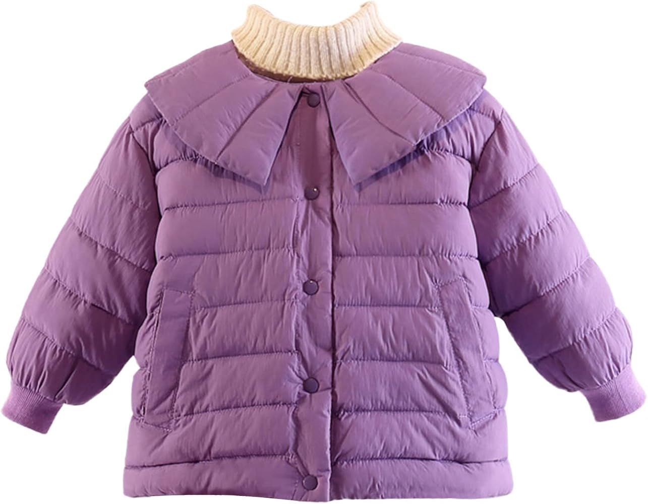 Toddlers Winter Jackets for Girls Solid Warm Thick Cotton Long Sleeve Padded Clothes Coat Jacket Total Girl