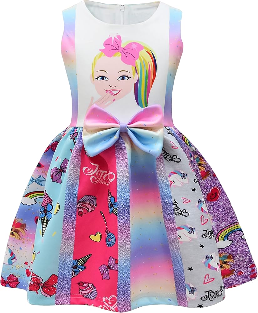 Little Girls JoJo Princess Dress Gown for Toddler Girls Fancy Dress Party