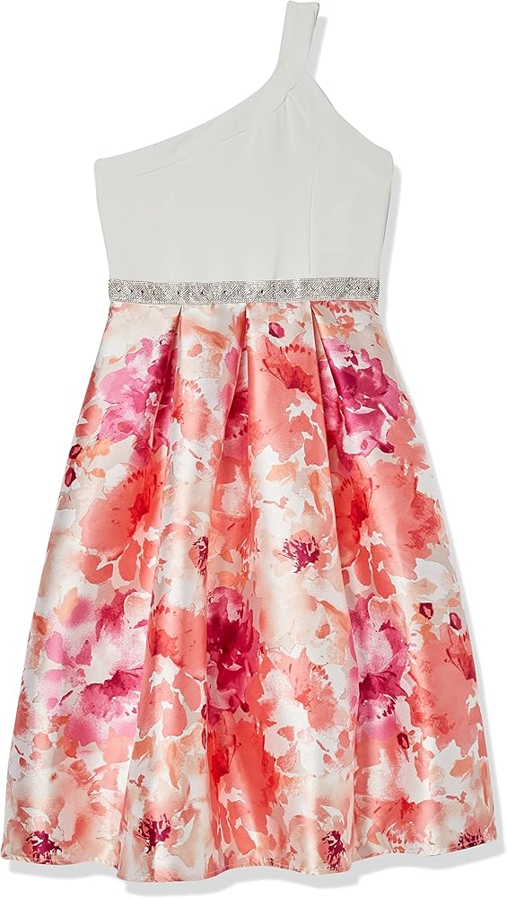 Speechless Girls' Floral Fit-and-Flare Dress