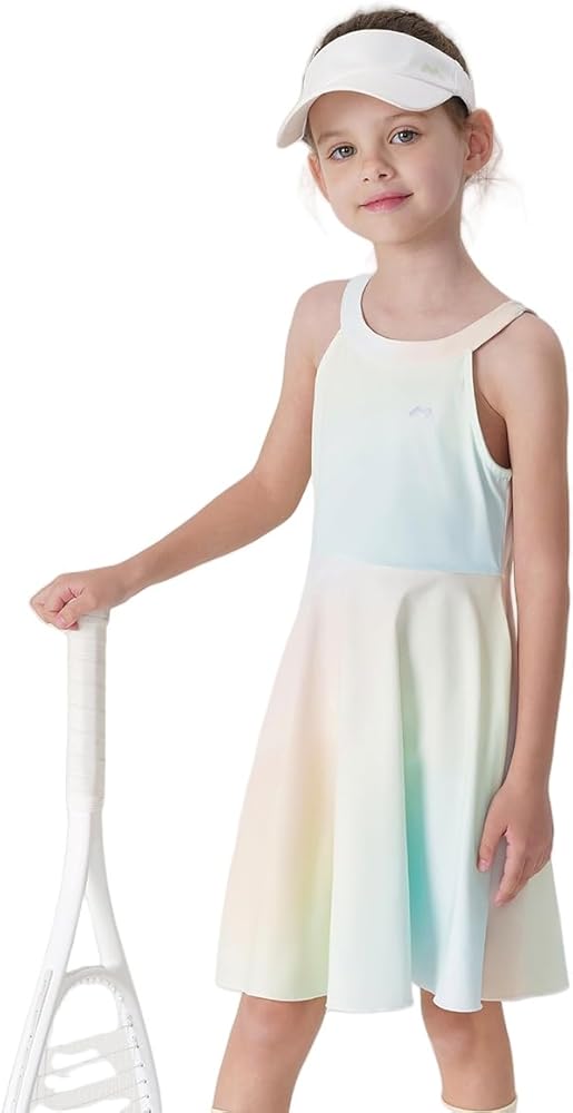 MARC&JANIE Girls Sports Tank Tennis Dresses Cooling Sun Protection Sleeveless Summer Dress 240612