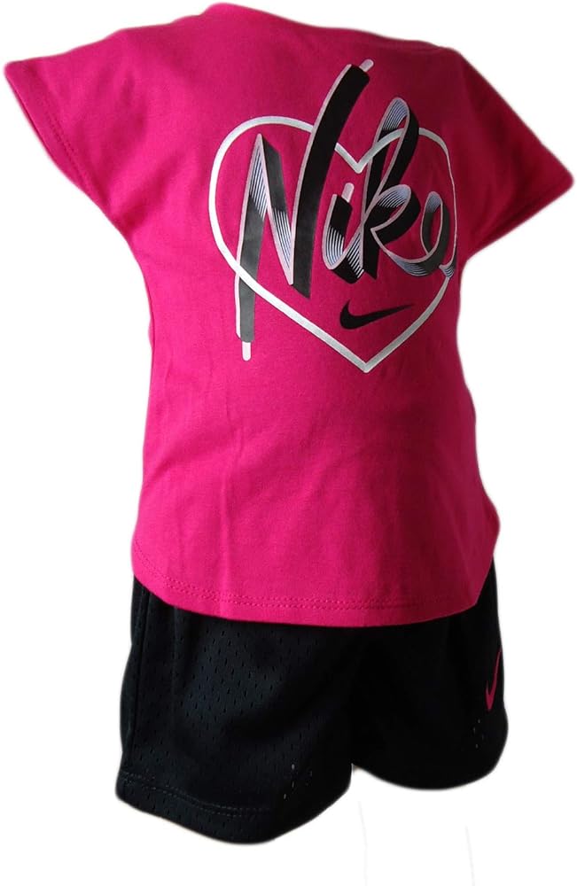 NIKE Baby Girls' Graphic T-Shirt and Shorts 2-Piece Outfit Set